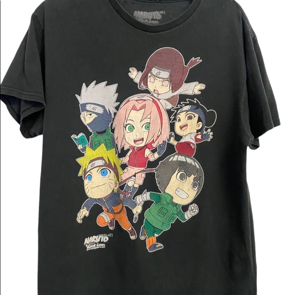Naruto Men’s Black T-Shirt Size Medium